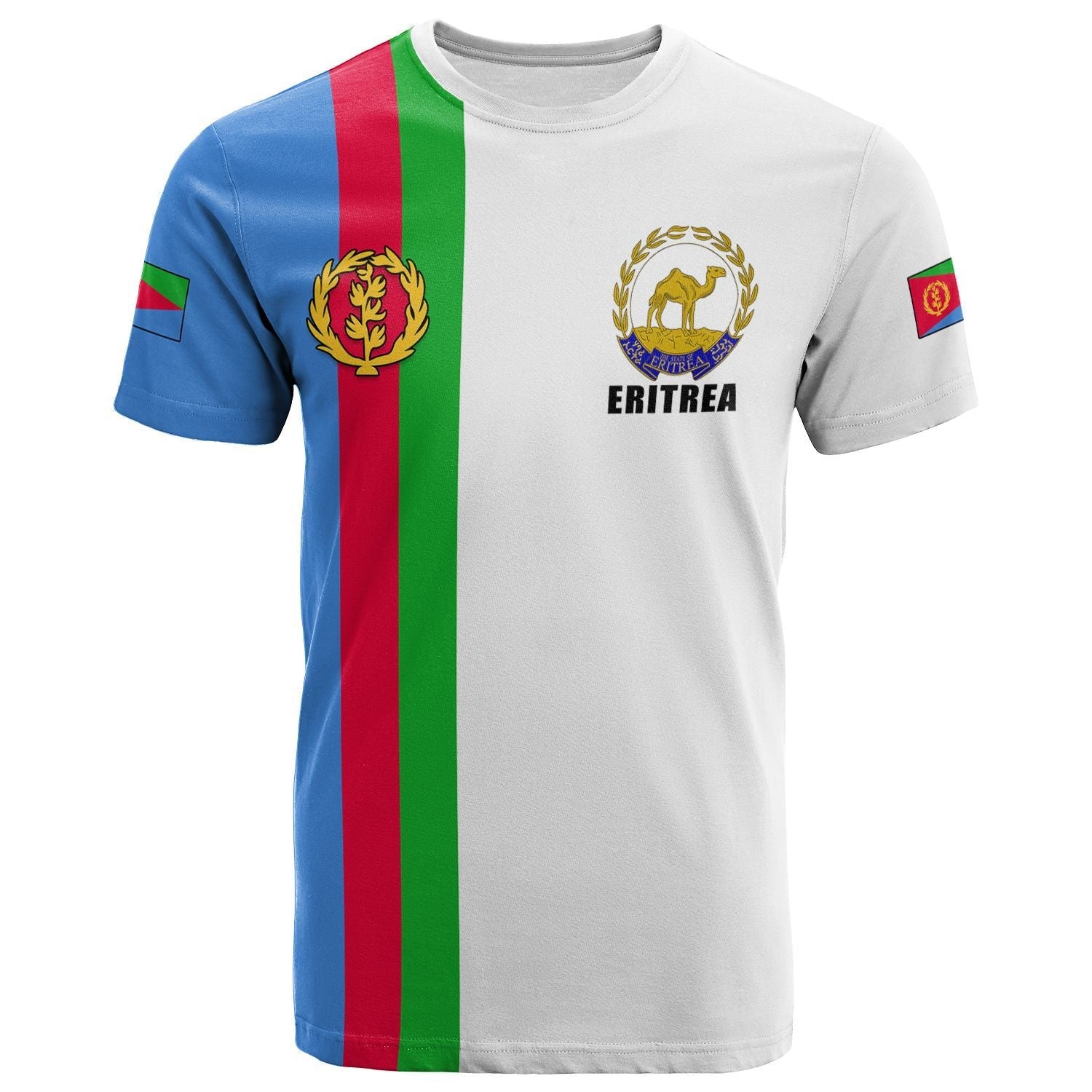 Custom Eritrea T Shirt Striped 02 LT13 - Wonder Print Shop