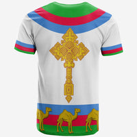 Eritrea T Shirt Cross Flag Camel White LT13 - Wonder Print Shop