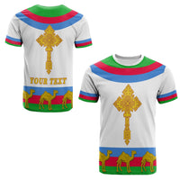 Custom Eritrea T Shirt Cross Flag Camel White LT13 - Wonder Print Shop