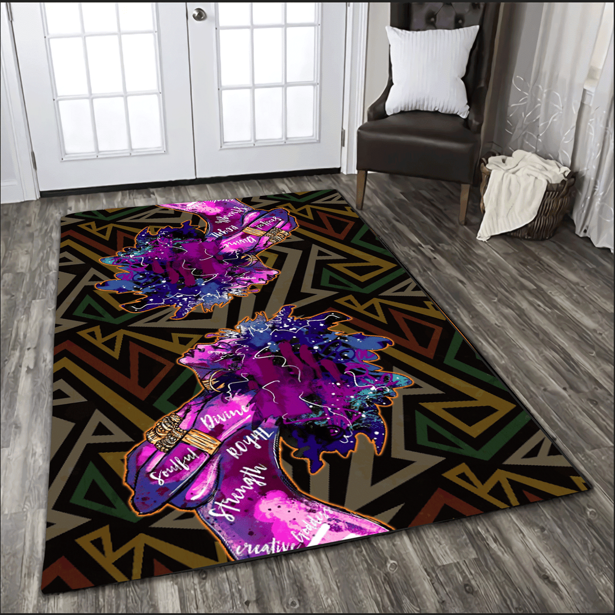 Africa Women Area Rug Ver2 LT20 - Wonder Print Shop