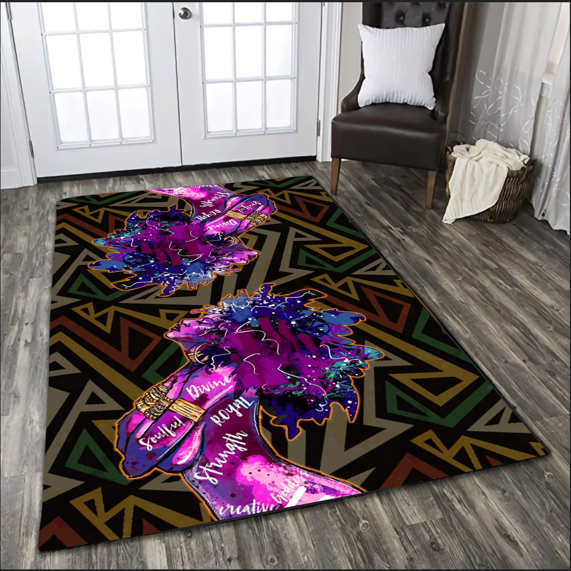Africa Women Area Rug Ver2 LT20 - Wonder Print Shop