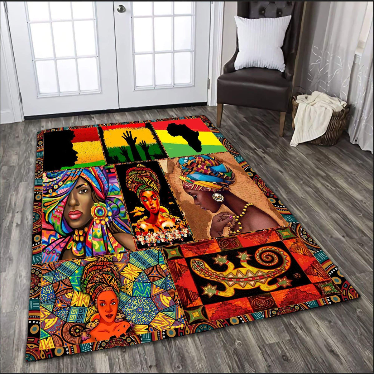 Africa Women Area Rug Ver3 LT20 - Wonder Print Shop