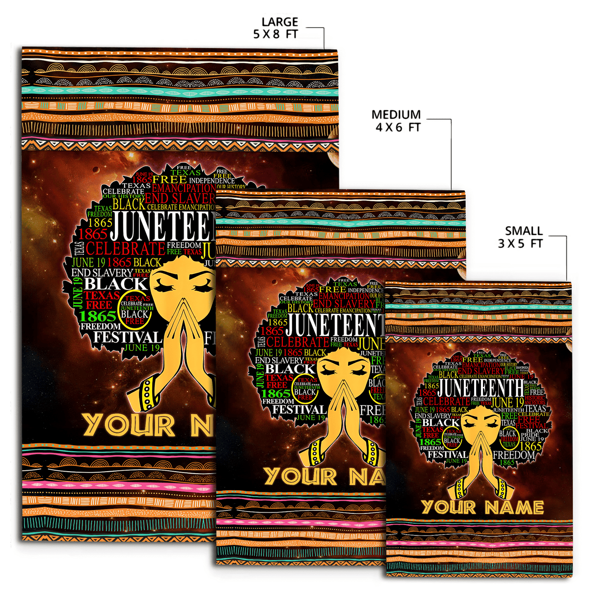 Africa Women Area Rug Ver4 LT20 - Wonder Print Shop