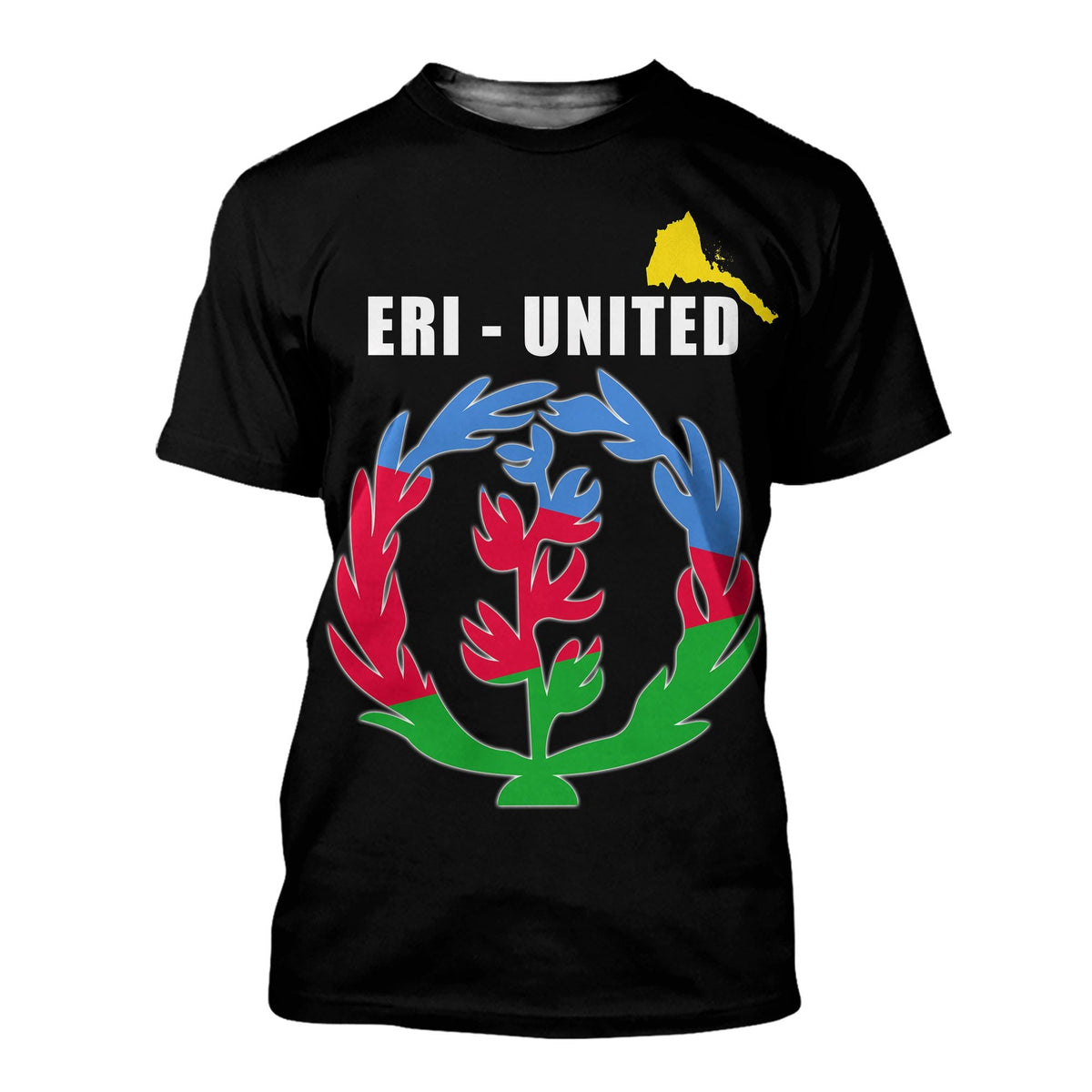 Eritrea Flag T Shirt Black LT20 - Wonder Print Shop
