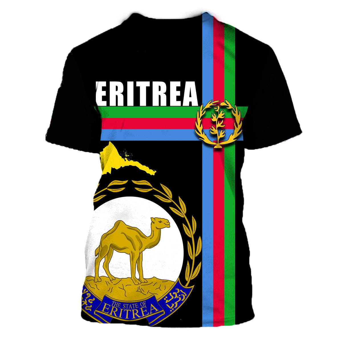 Eritrea Coats Of Arms T Shirt Black LT20 - Wonder Print Shop