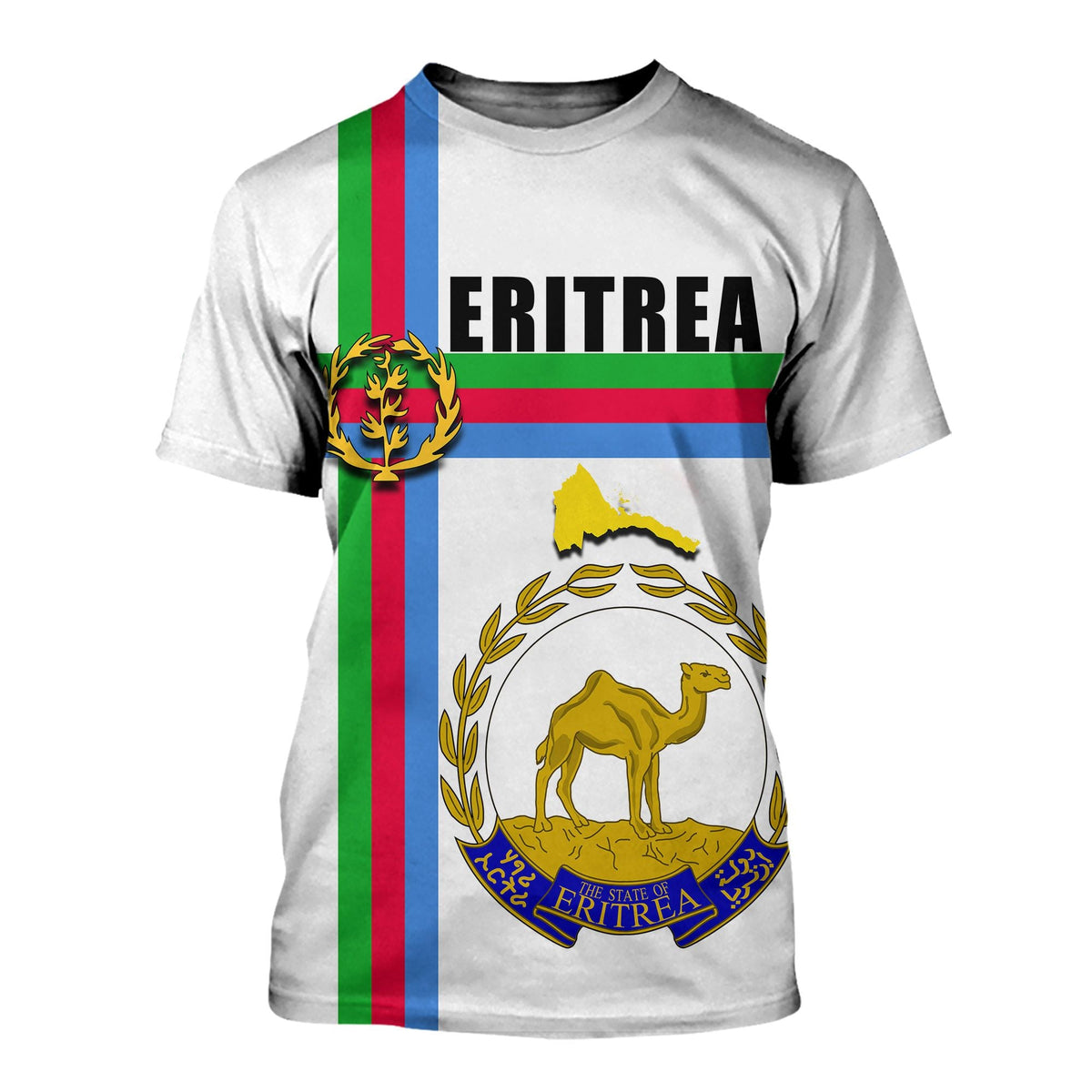 Eritrea Coats Of Arms T Shirt White LT20 - Wonder Print Shop