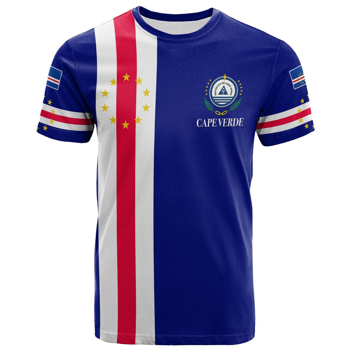 Custom Cape Verde T Shirt Striped LT13 - Wonder Print Shop