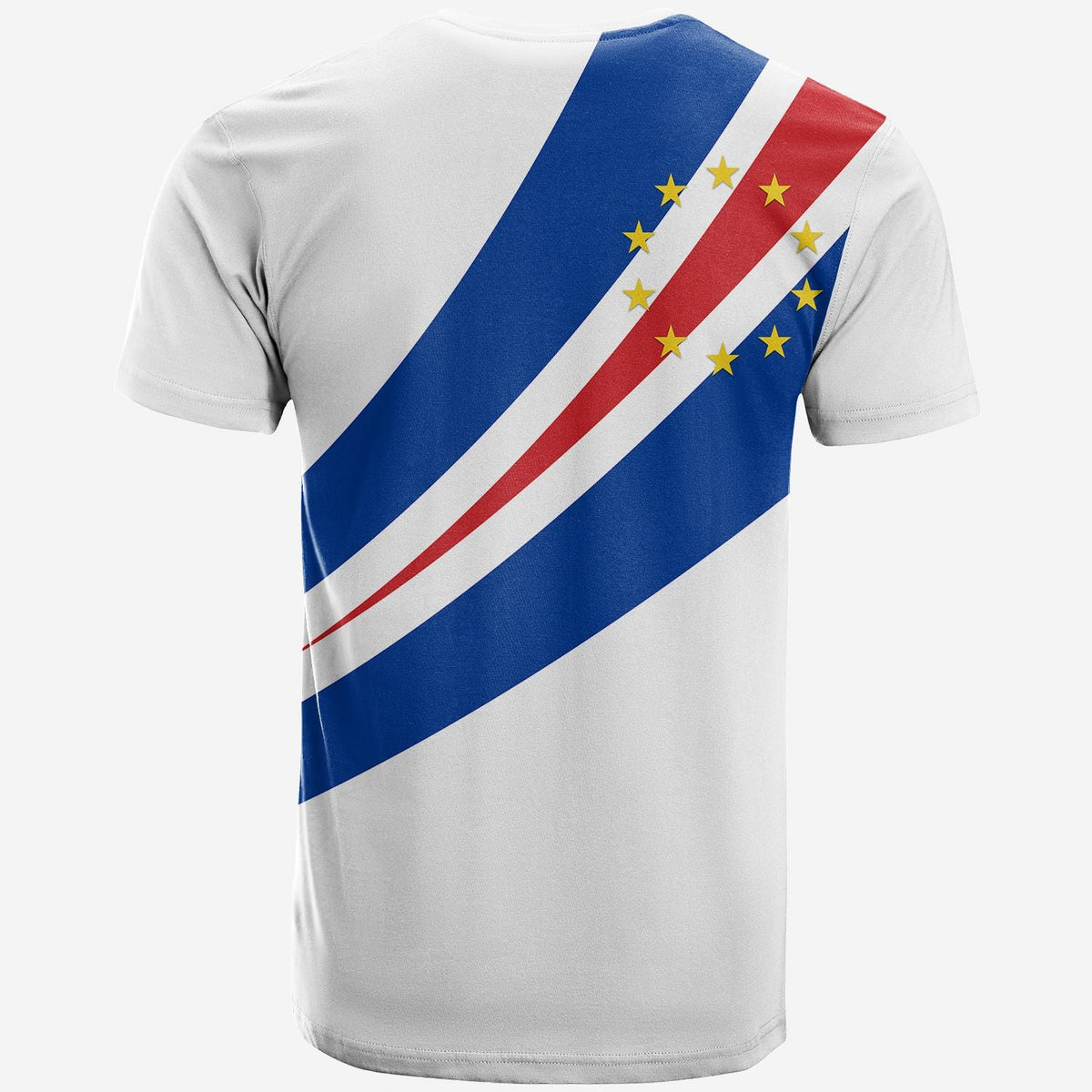 Cape Verde T Shirt Flag Version White LT13 - Wonder Print Shop