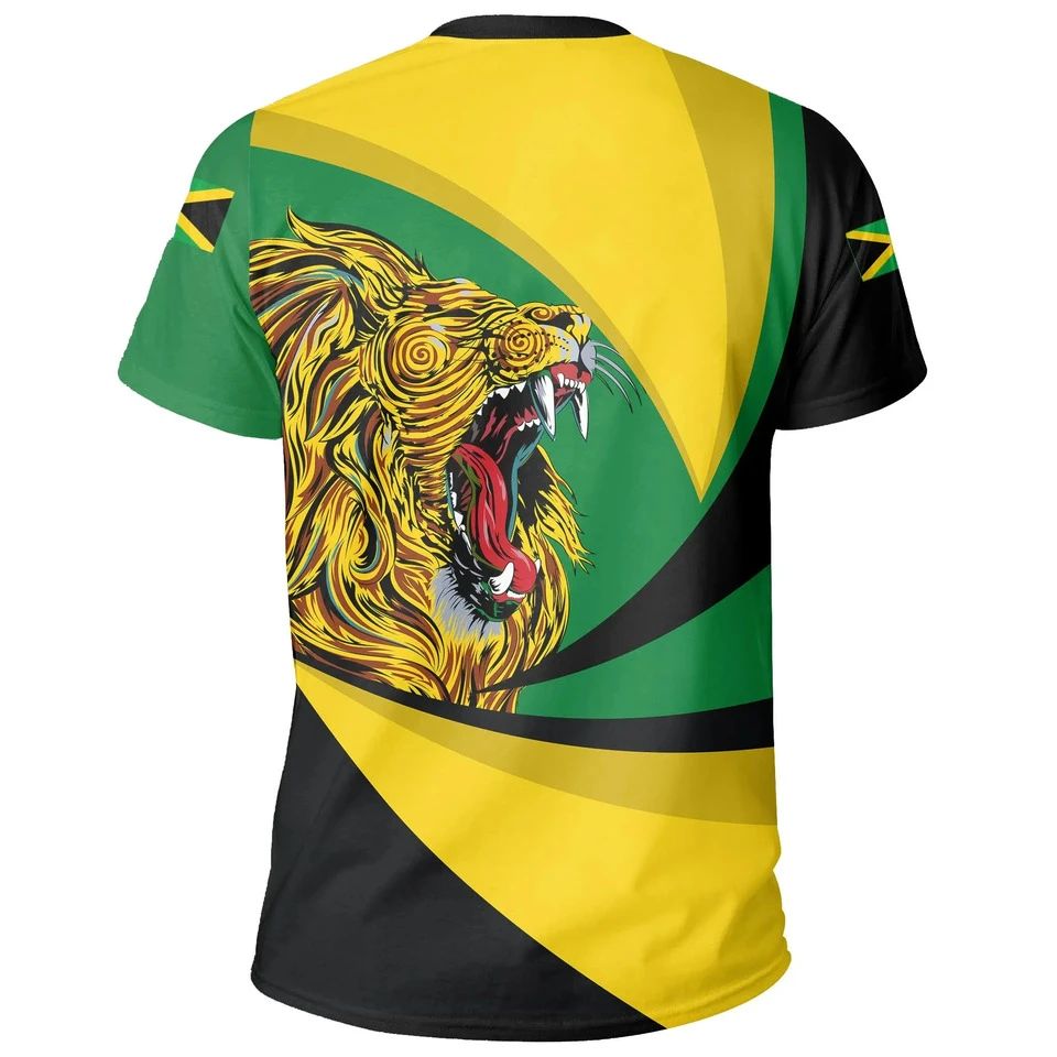 Jamaica Lion Coat Of Arms T Shirt Storm Style LT13 - Wonder Print Shop