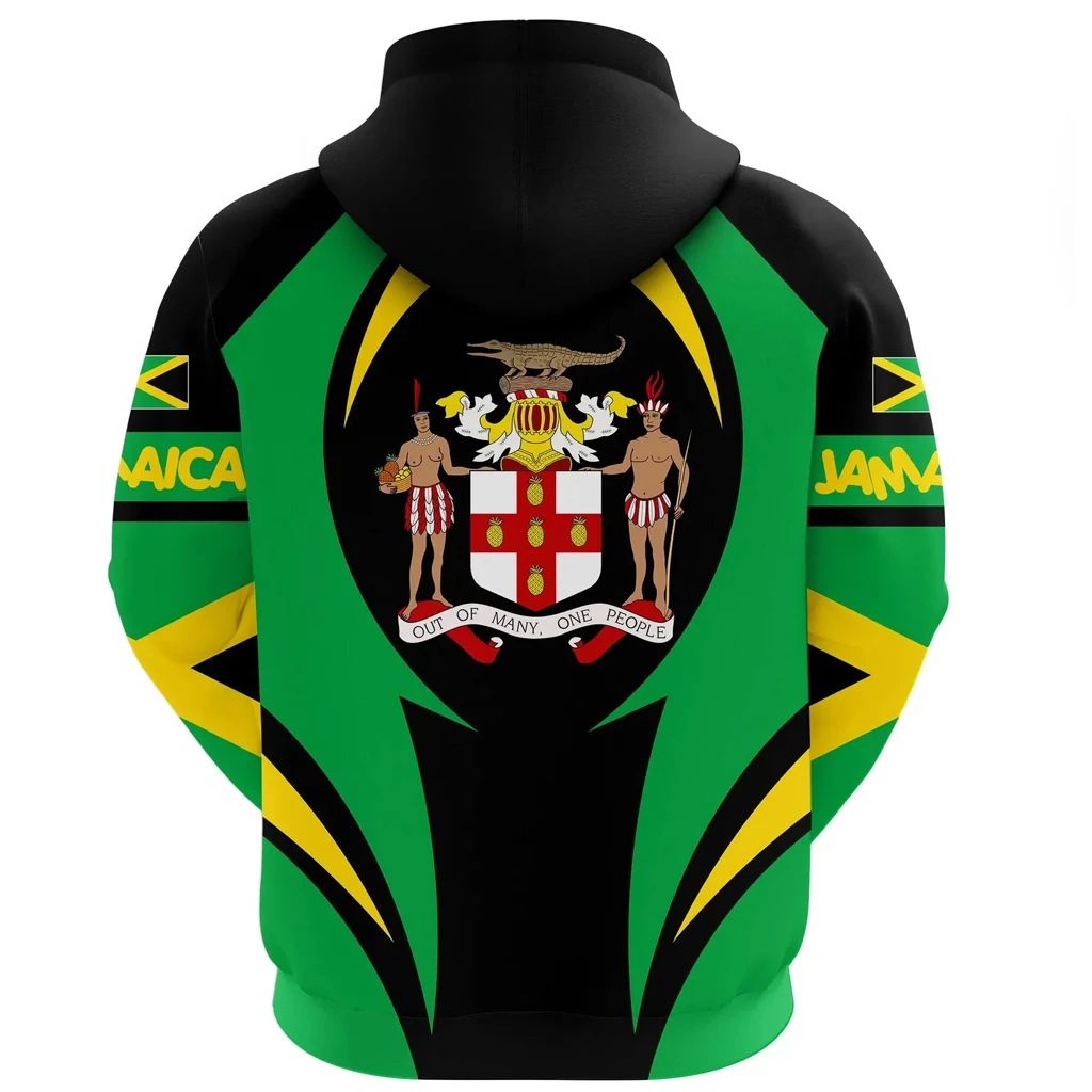Jamaica Zip Hoodie Action Flag LT13 - Wonder Print Shop