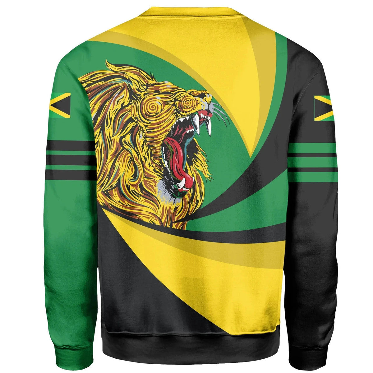 Jamaica Lion Coat Of Arms Sweatshirt - Storm Style LT13 - Wonder Print Shop