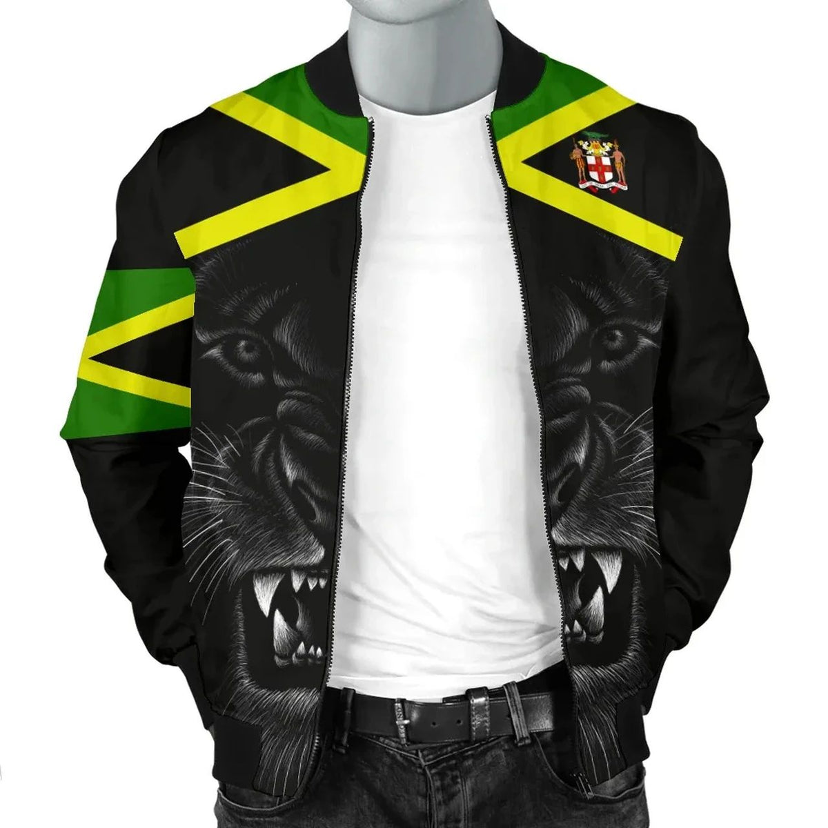 Jamaica Bomber Jacket Lion Flag Color LT13 - Wonder Print Shop