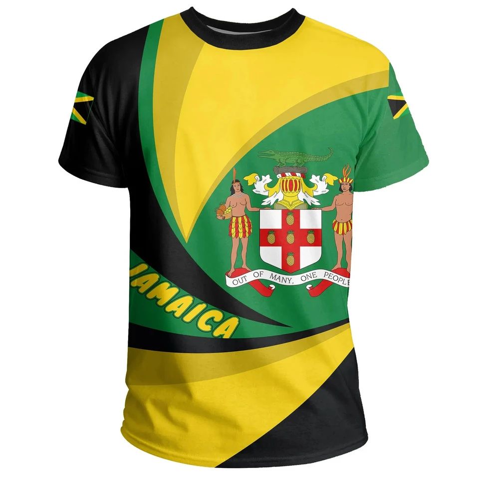 Jamaica Lion Coat Of Arms T Shirt Storm Style LT13 - Wonder Print Shop