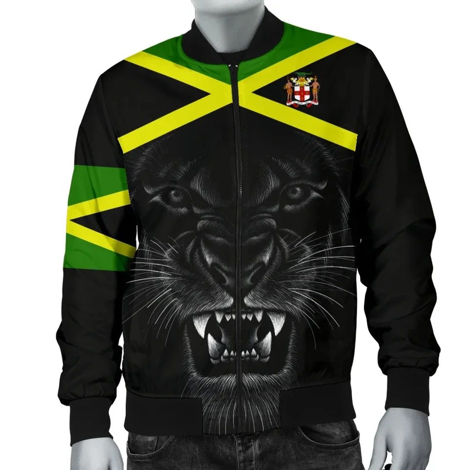 Jamaica Bomber Jacket Lion Flag Color LT13 - Wonder Print Shop