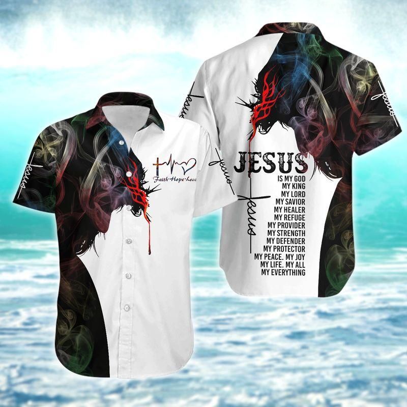 Jesus Hawaiian Shirt Faith, Hope and Love LT13 - Wonder Print Shop