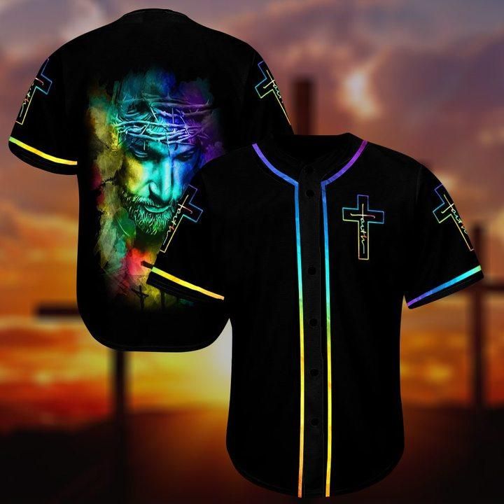 Christian Jesus Black Baseball Jersey LT13 - Wonder Print Shop