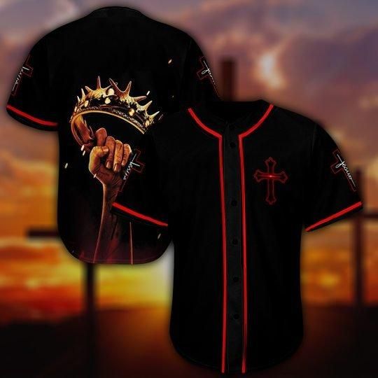 Jesus Crown Baseball Jersey LT13 - Wonder Print Shop