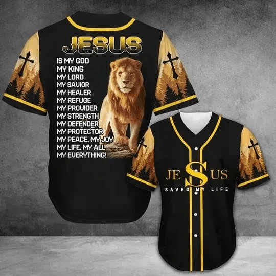 Lion Jesus Baseball Jersey LT13 - Wonder Print Shop