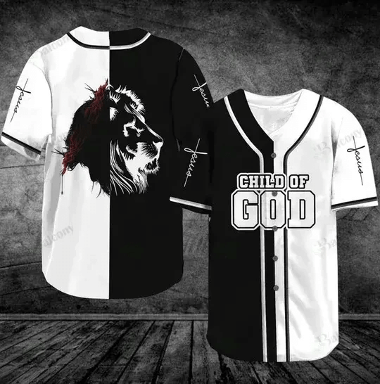 Lion Jesus Child Of God Baseball Jersey LT13 - Wonder Print Shop