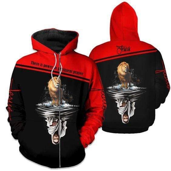 Lion and God Jesus Zip Hoodie LT13 - Wonder Print Shop
