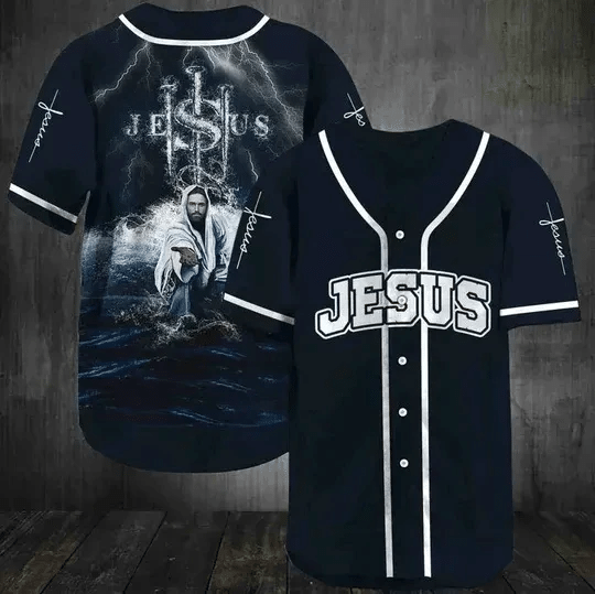 Jesus Hold My Hand Baseball Jersey LT13 - Wonder Print Shop