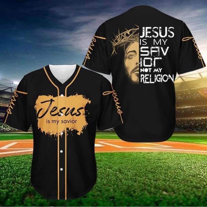 Jesus Is My Savior Baseball Jersey LT13 - Wonder Print Shop