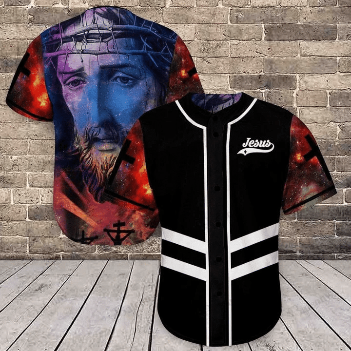 Amazing Galaxy Jesus Baseball Jersey LT13 - Wonder Print Shop