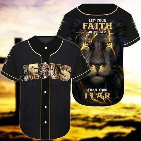 Lion Jesus Faith Baseball Jersey LT13 - Wonder Print Shop