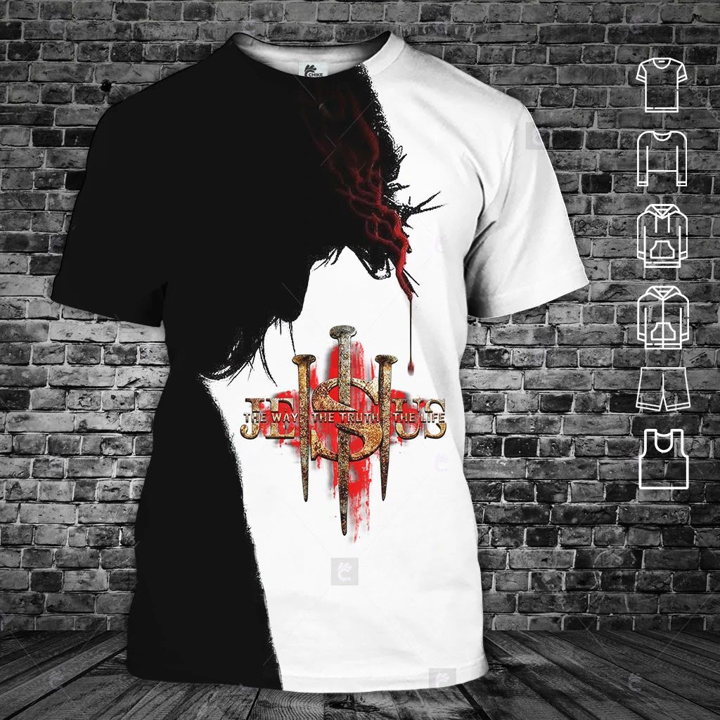 Jesus T Shirt The Way The Truth The Life LT13 - Wonder Print Shop
