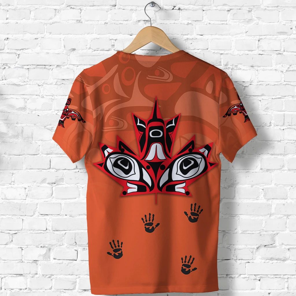 Orange Shirt Day Maple Leaf T Shirt Every Child Matters LT13 - Wonder Print Shop