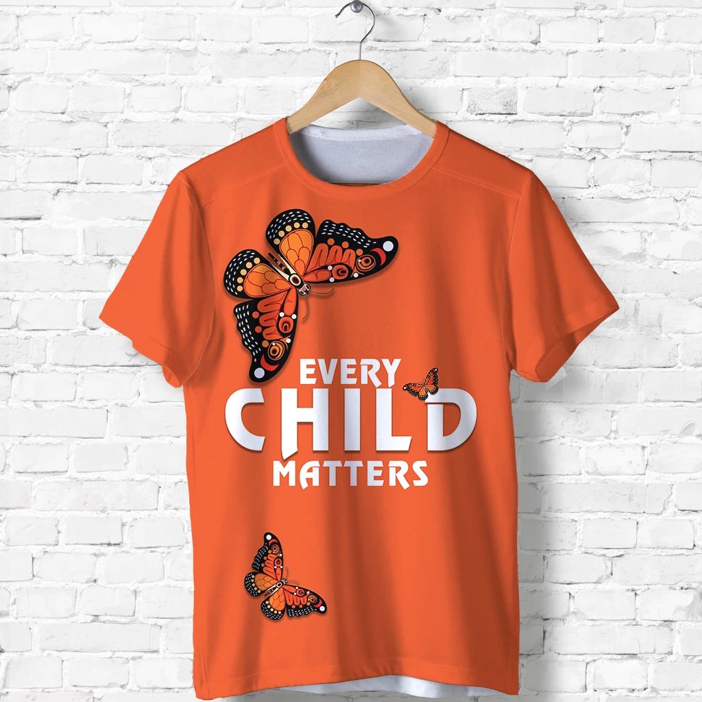 Orange Shirt Day Butterfly T Shirt Every Child Matters LT13 - Wonder Print Shop