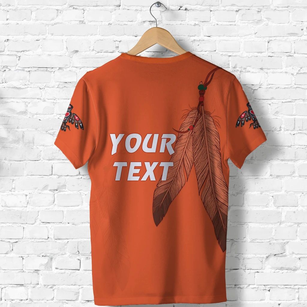 Custom Orange Shirt Day Feathers T Shirt Every Child Matters LT13 - Wonder Print Shop