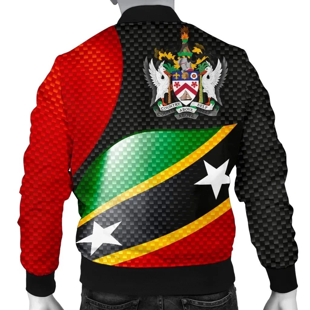 Saint Kitts and Nevis Bomber Jacket Saint Kitts and Nevis Flag LT13 - Wonder Print Shop