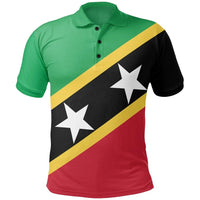 Saint Kitts and Nevis Polo Shirt Saint Kitts and Nevis Flag Style LT13 - Wonder Print Shop