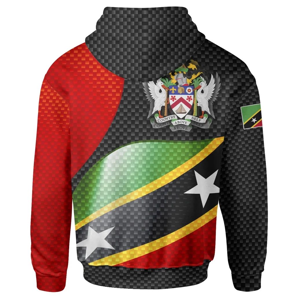 Saint Kitts and Nevis Zip Hoodie Saint Kitts and Nevis Flag LT13 - Wonder Print Shop