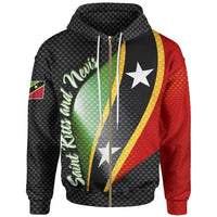 Saint Kitts and Nevis Zip Hoodie Saint Kitts and Nevis Flag LT13 - Wonder Print Shop