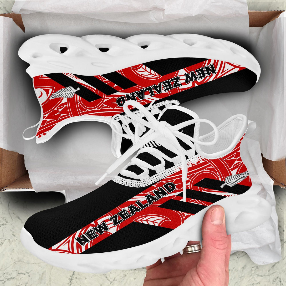 polynesian-footwear-new-zealand-flag-siver-fern-clunky-sneakers-black-and-red