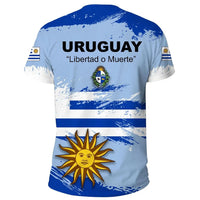 Uruguay T Shirt Flag Brush - Wonder Print Shop