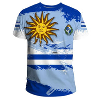 Uruguay T Shirt Flag Brush - Wonder Print Shop