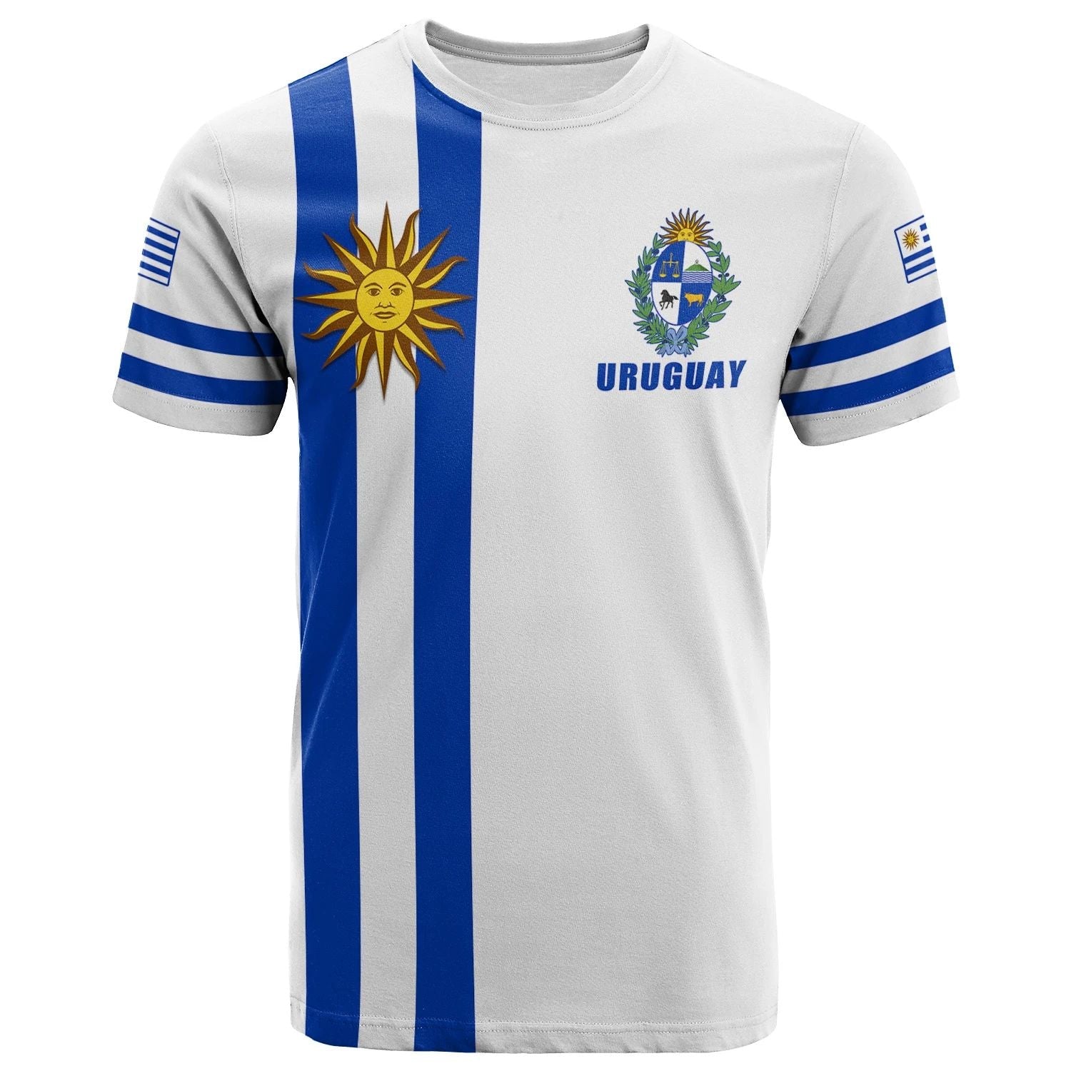 Uruguay T Shirt Striped LT13 - Wonder Print Shop