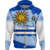 Uruguay Hoodie Flag Brush LT13 - Wonder Print Shop