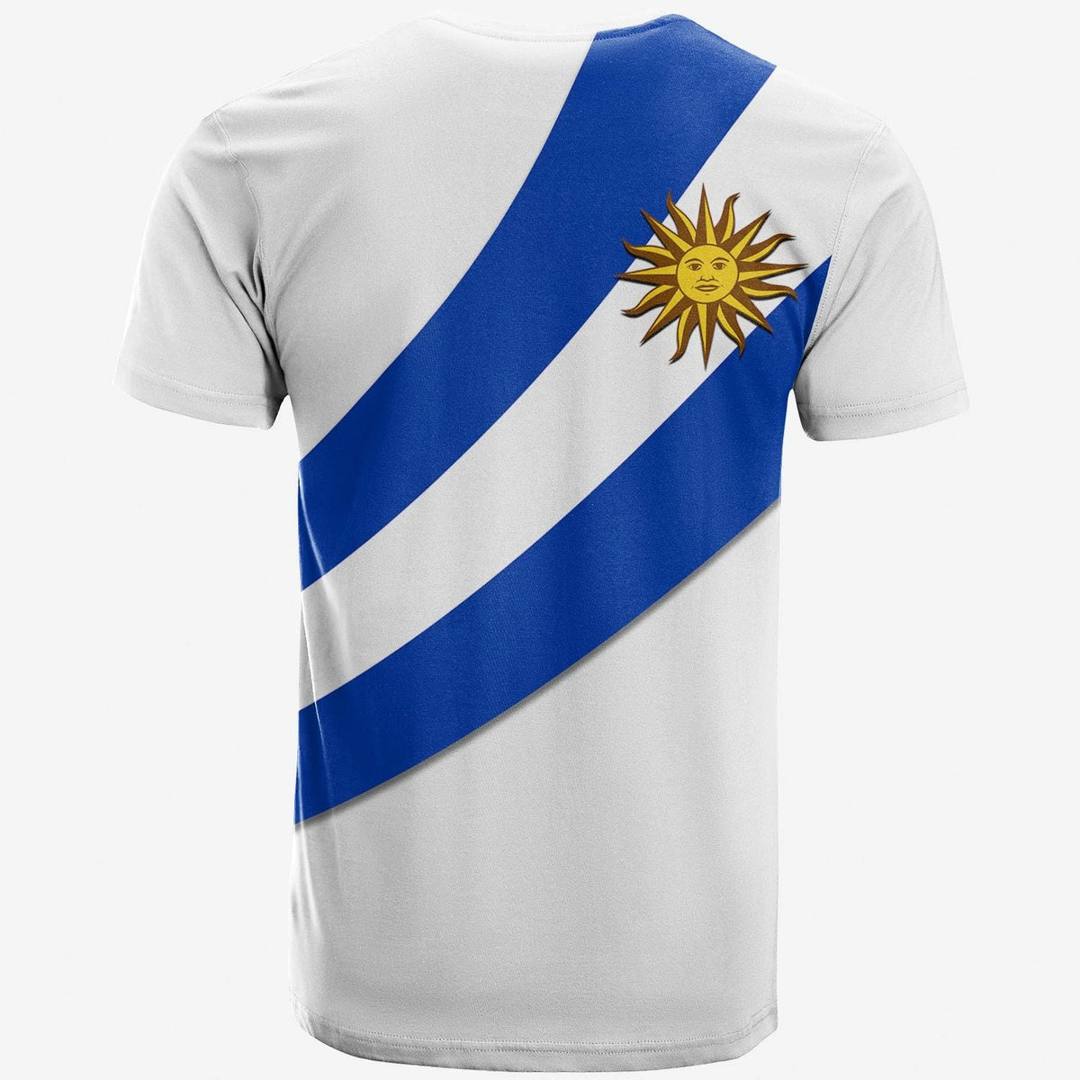 Custom Uruguay T Shirt Flag Version White LT13 - Wonder Print Shop