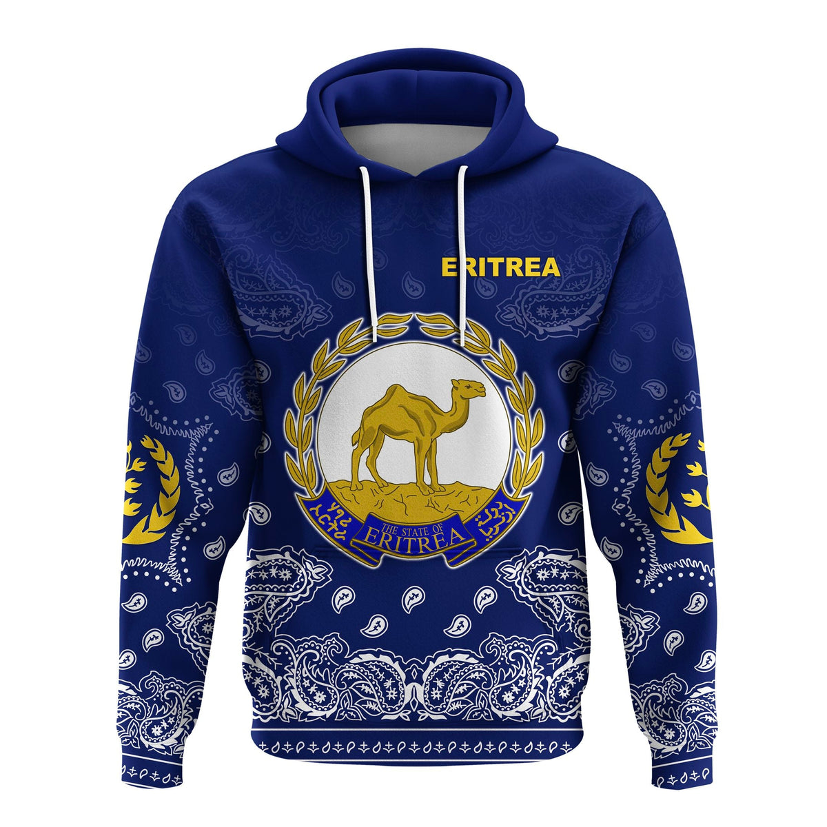 Custom Eritrea Hoodie Mix Pattern Paisley LT13 - Wonder Print Shop
