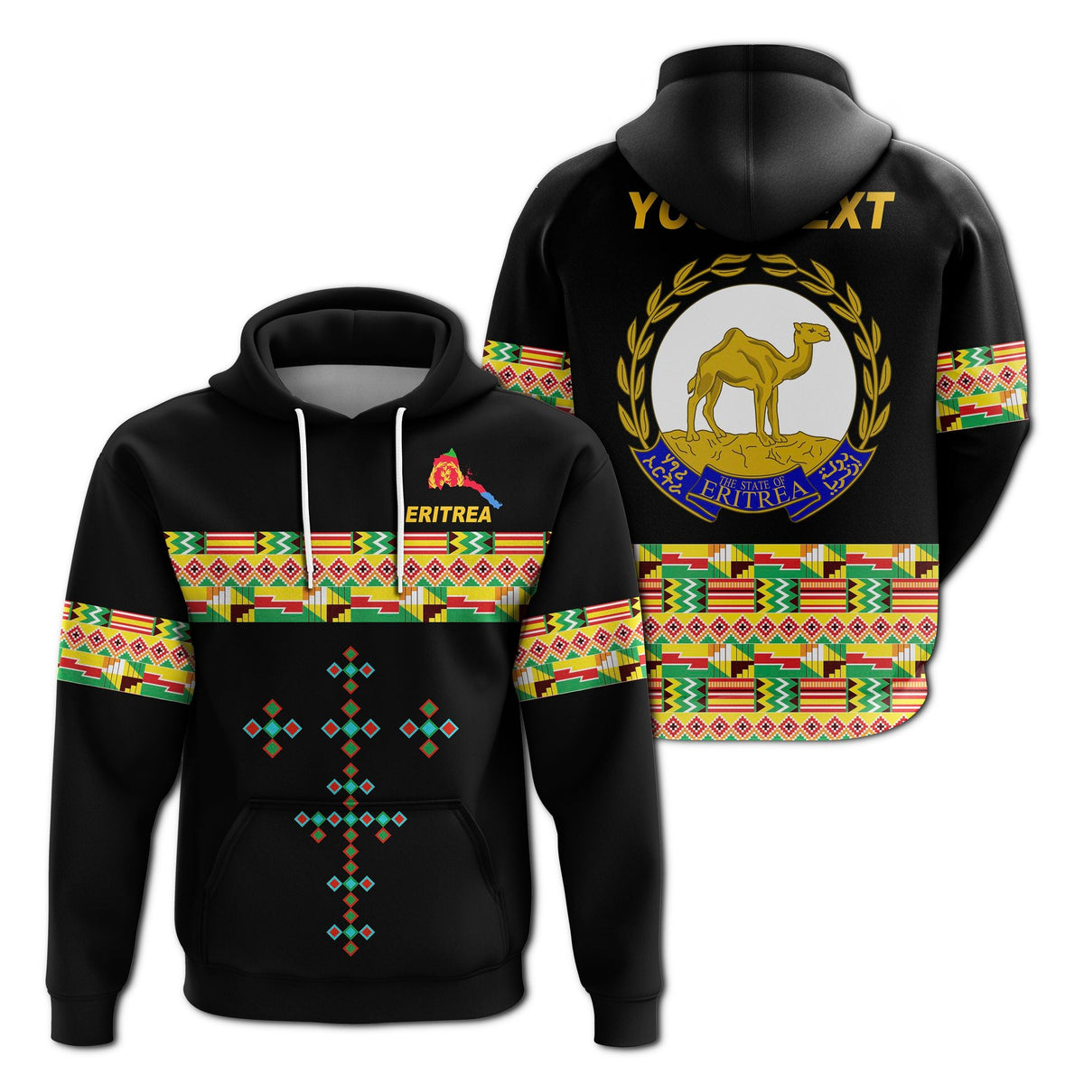Custom Eritrea Hoodie Mix Eritrea Cross LT13 - Wonder Print Shop
