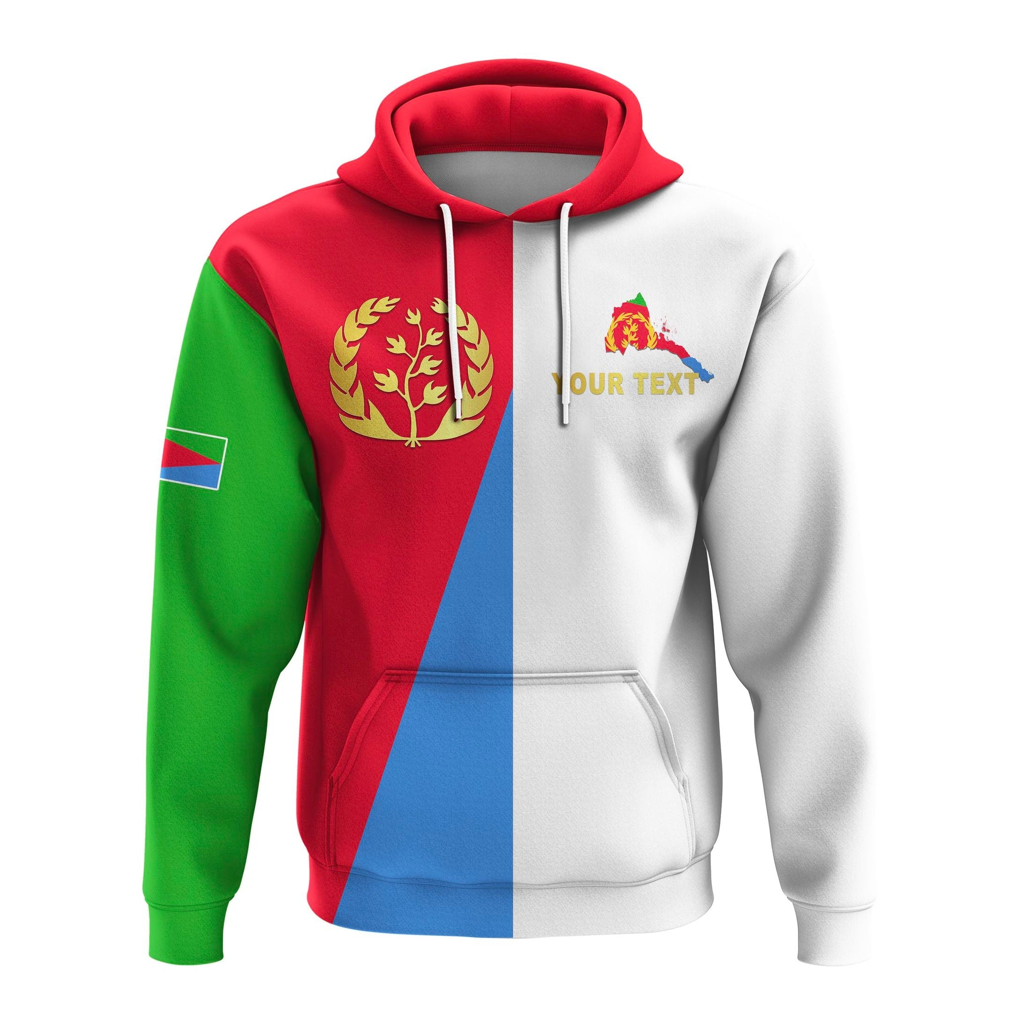 Custom Eritrea Hoodie Mix Style Flag LT13 - Wonder Print Shop