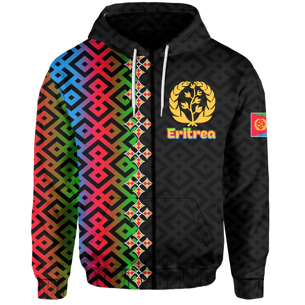 Eritrea Zip Hoodie Gradient Color Flag LT6 - Wonder Print Shop