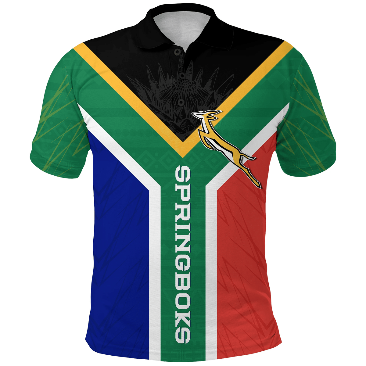 Custom Springboks Passion Polo Shirt South Africa Rugby LT13 - Wonder Print Shop