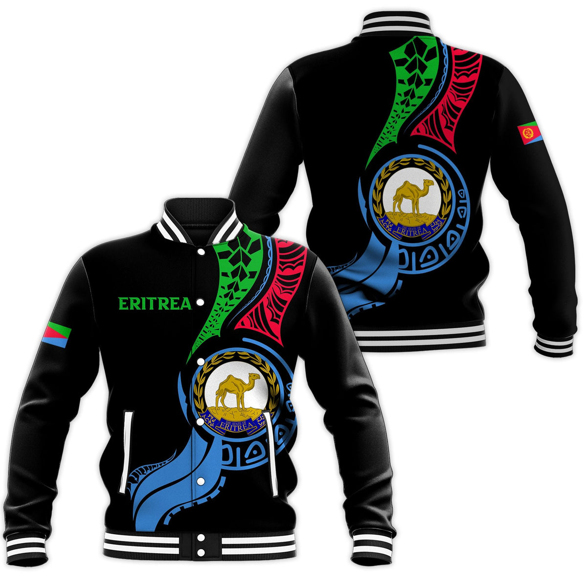 Eritrea Baseball Jacket - Pride Style LT12 - Wonder Print Shop