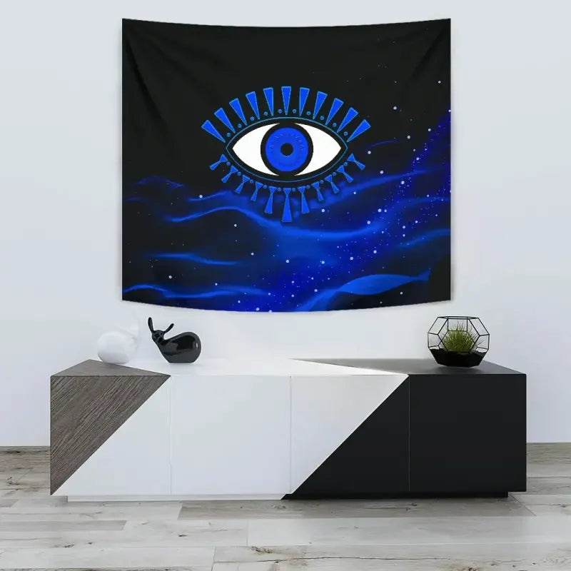 Home Set - Evil Eye Tapestry Original Style - Blue LT8 - Wonder Print Shop