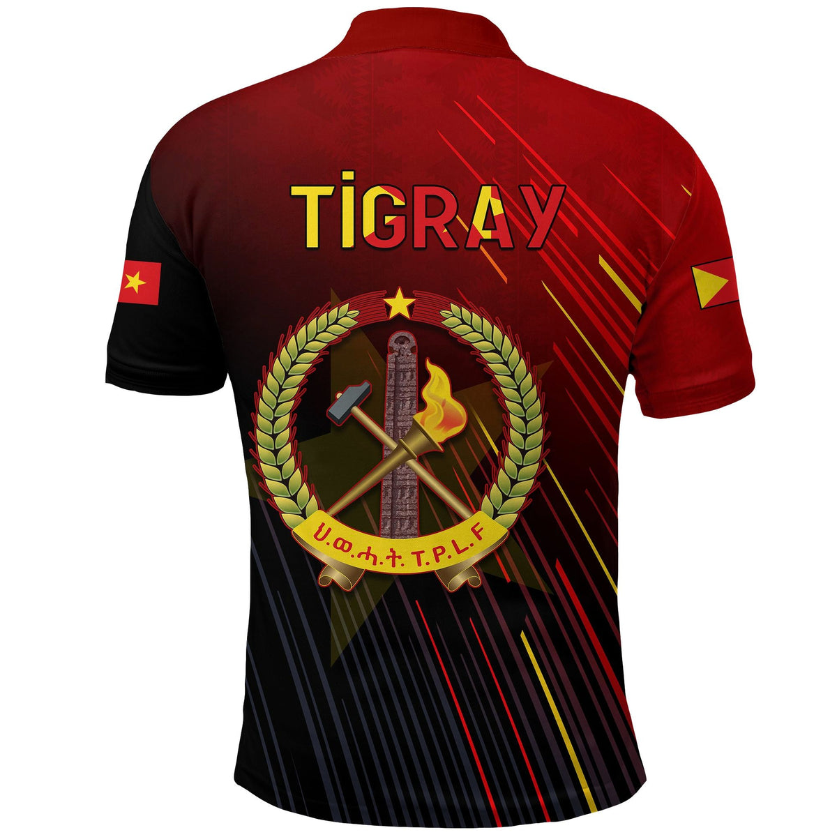 Proud Tigray Polo Shirt African Pattern LT13 - Wonder Print Shop
